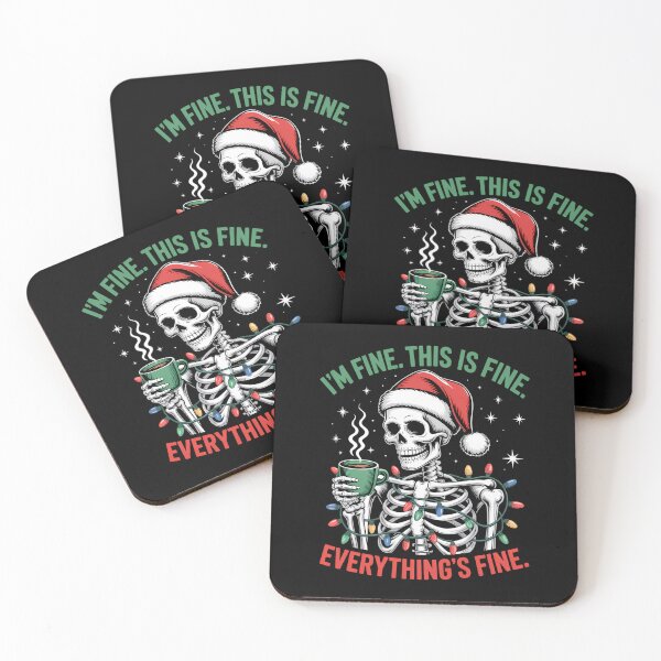 Item preview, Everything Is Fine Christmas Lights Xmas Skeleton Halloween designed and sold by LeeEvans222.