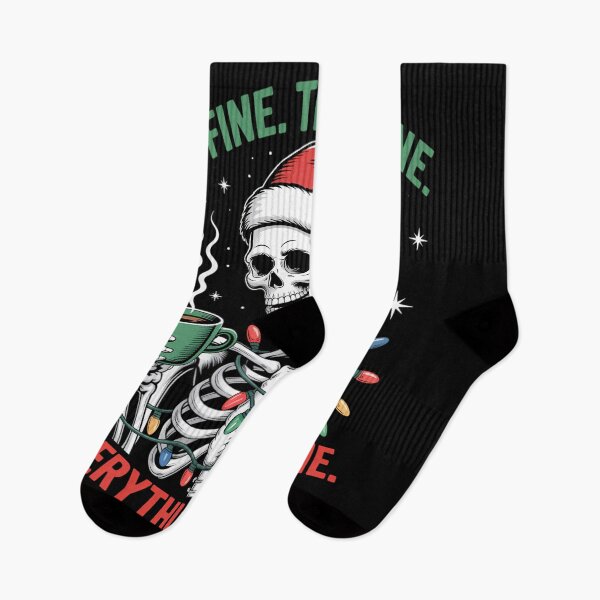 Item preview, Everything Is Fine Christmas Lights Xmas Skeleton Halloween designed and sold by LeeEvans222.