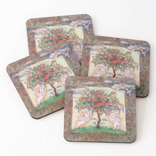 Item preview, Whispers of Shosoin: Winged Hares in a Blooming Paradise designed and sold by nakaitomoko.