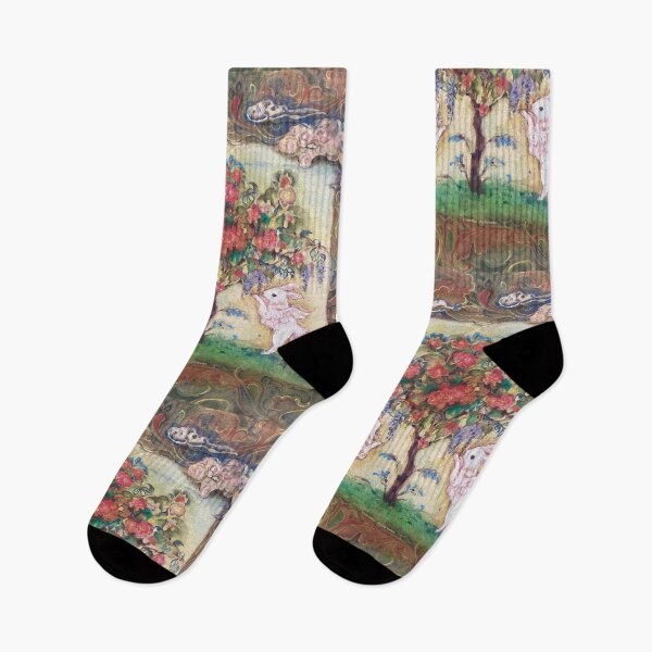 Item preview, Whispers of Shosoin: Winged Hares in a Blooming Paradise designed and sold by nakaitomoko.