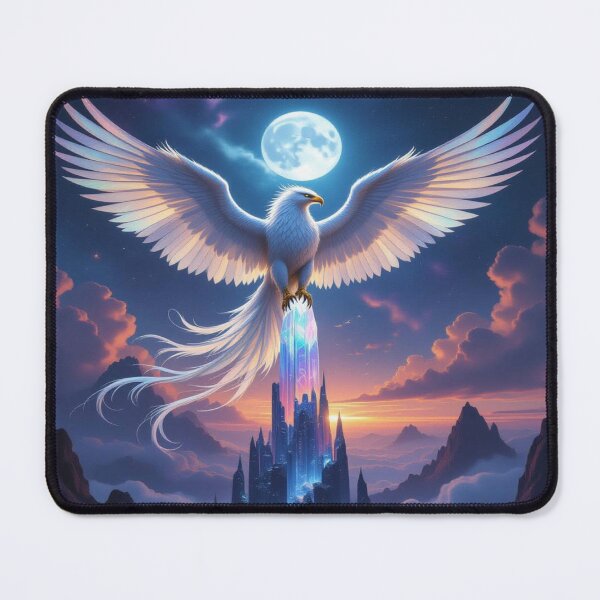 Item preview, Skyborn Vision – Where wings of light glide over crystal towers and the future whispers softly designed and sold by FotoworldEdel.