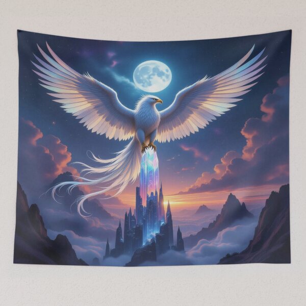 Item preview, Skyborn Vision – Where wings of light glide over crystal towers and the future whispers softly designed and sold by FotoworldEdel.