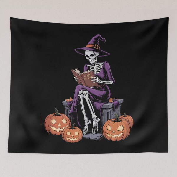 Item preview, Halloween A skeleton witch pumpkin designed and sold by Sunset4Bones.