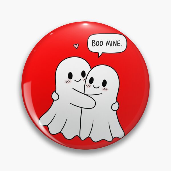 Item preview, Cute Ghost couple - Boo Mine Halloween love designed and sold by Youngkev-arts.
