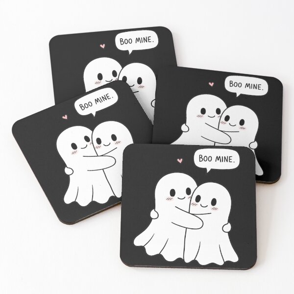 Item preview, Cute Ghost couple - Boo Mine Halloween love designed and sold by Youngkev-arts.