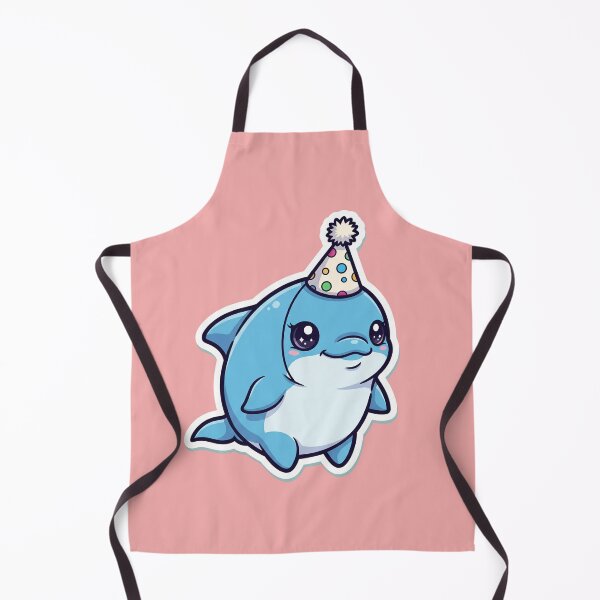 Item preview, Cute Dolphin With Party Hat Kawaii Celebration Sea Animal Birthday Art designed and sold by bvdesignart.
