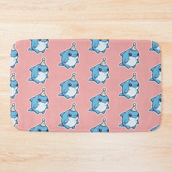 Item preview, Cute Dolphin With Party Hat Kawaii Celebration Sea Animal Birthday Art designed and sold by bvdesignart.