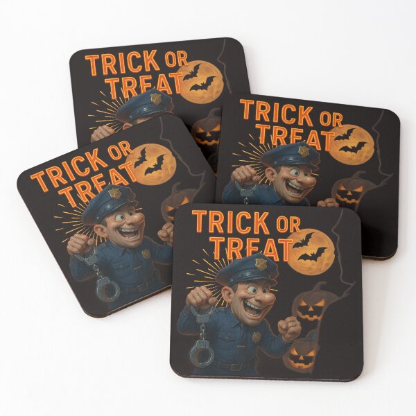 Item preview, Trick or Treat Police – Halloween Comedy Design designed and sold by Tadeusz1.