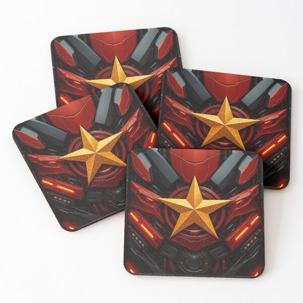 Item preview, Golden Star Mech designed and sold by Kaleidoscope Print.