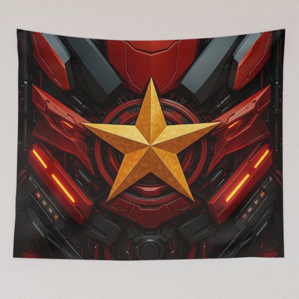 Item preview, Golden Star Mech designed and sold by Kaleidoscope Print.