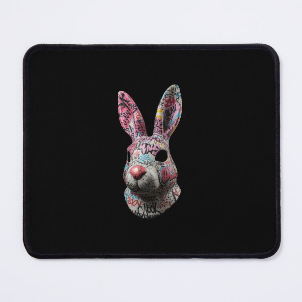 Item preview, Graffiti Rabbit Mask – 3D Urban Street Art Design with Vibrant Colors designed and sold by PixelVibe782.