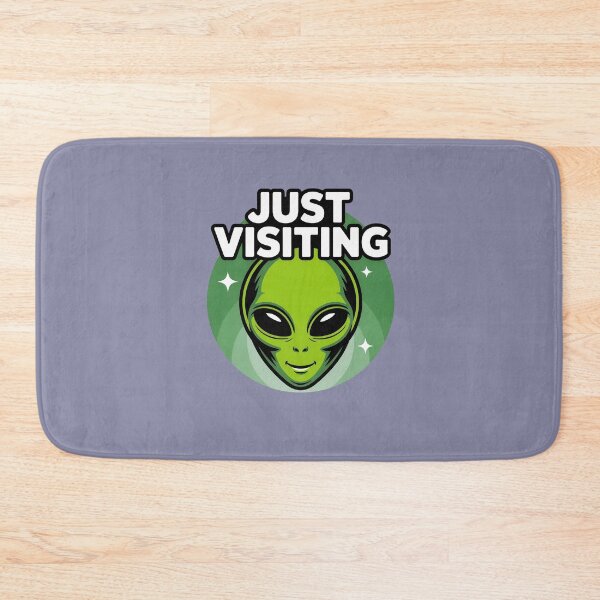 Item preview, Just Visiting – Funny Alien Space Art designed and sold by HolisticFurArt.