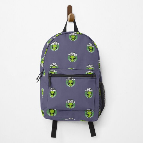Item preview, Just Visiting – Funny Alien Space Art designed and sold by HolisticFurArt.