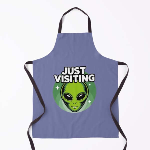 Item preview, Just Visiting – Funny Alien Space Art designed and sold by HolisticFurArt.