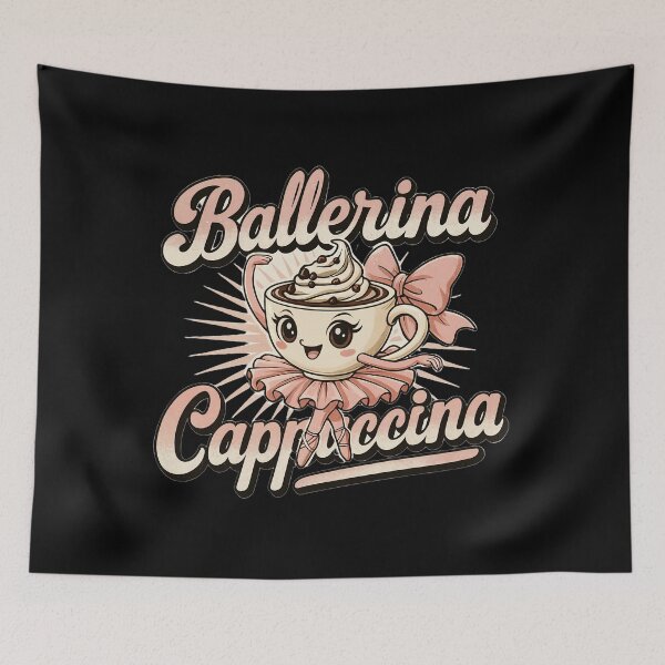 Item preview, Italian Brainrot Ballerina Cappuccino Kawaii Cute Coffee Character designed and sold by jotaro210.