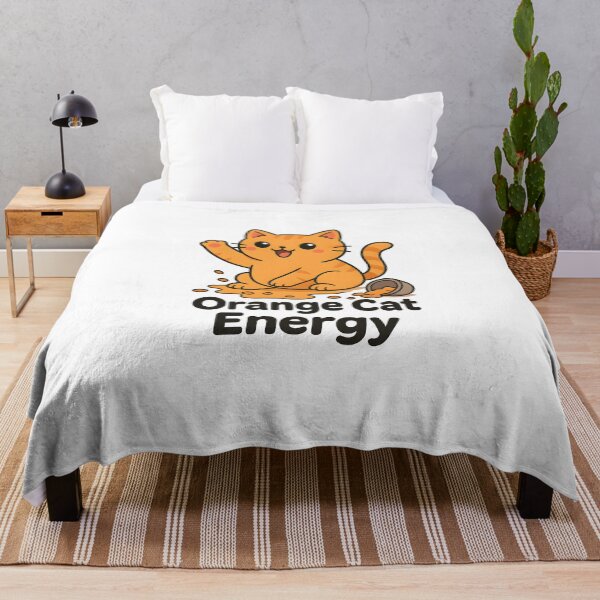 Item preview, Orange Cat Energy - Kawaii Cat Making a Mess designed and sold by OsasChild.