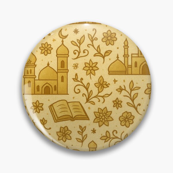 Item preview, Seamless Islamic Pattern Vintage Gold | Mosque, Crescent Moon & Floral Art designed and sold by Patternomania.