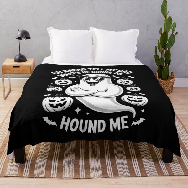 Item preview, Funny Halloween Ghost – Go Ahead Tell My Dad Hound Me designed and sold by Tomasz Siennicki.