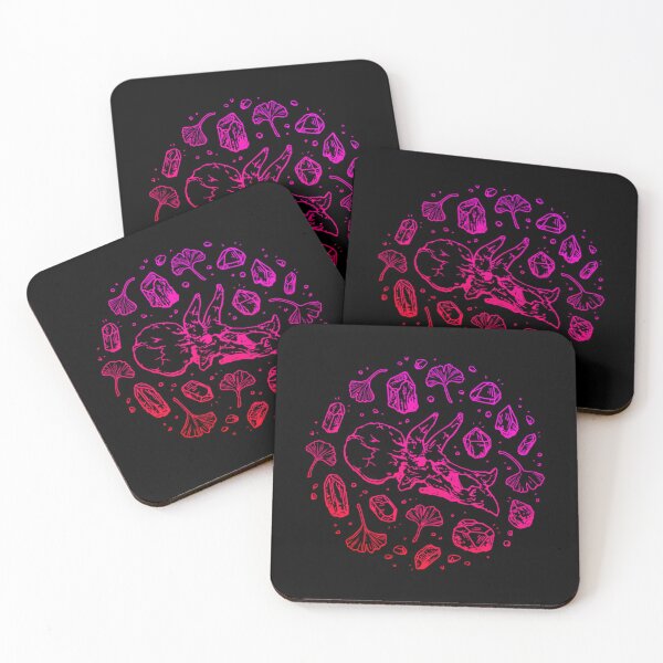 Item preview, Triceratops Rocks!  Fiery Pink Ombré  Dinosaur Fossil Art  	 designed and sold by tfllbnppyn75.