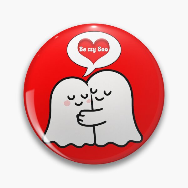 Item preview, Cute Kawaii Ghost couple - Be my boo Halloween love designed and sold by Youngkev-arts.