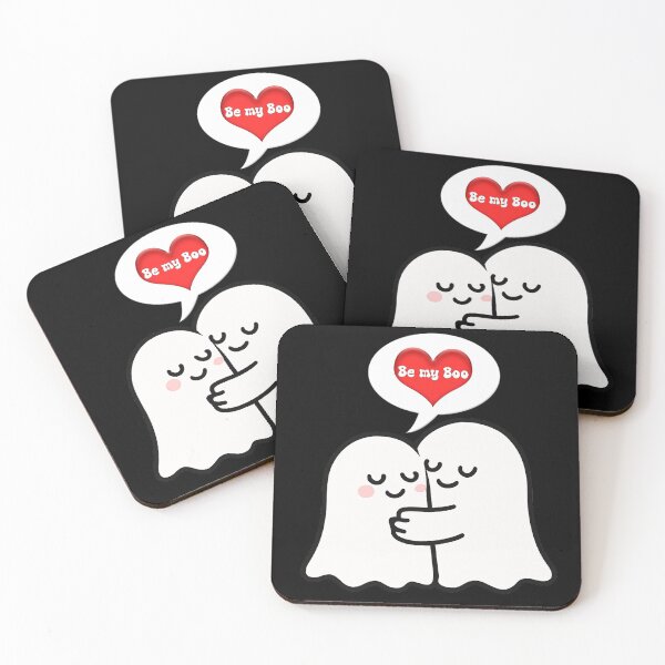 Item preview, Cute Kawaii Ghost couple - Be my boo Halloween love designed and sold by Youngkev-arts.