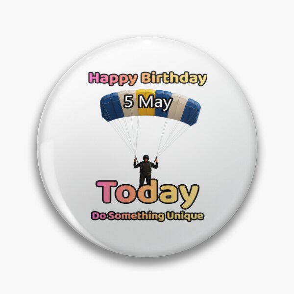 Item preview, Birthday Parachutist 5 May designed and sold by ariksworld.