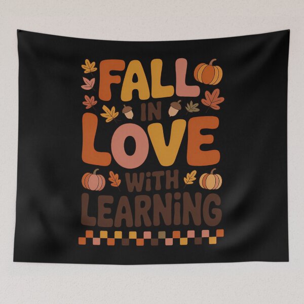 Item preview, Fall In Love With Learning Teacher Retro Fall Thanksgiving designed and sold by JulienAureo.