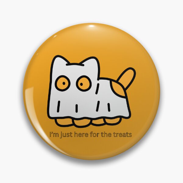 Item preview, I’m Just Here for the Treats – Funny Halloween Ghost Cat Design for Cat Lovers designed and sold by janicerafael.
