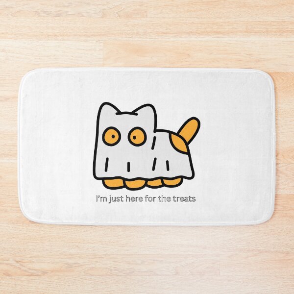 Item preview, I’m Just Here for the Treats – Funny Halloween Ghost Cat Design for Cat Lovers designed and sold by janicerafael.