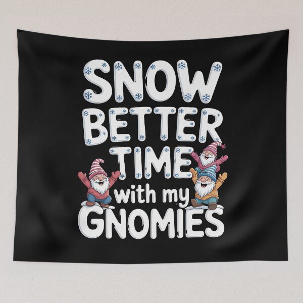 Item preview, chill gnomies - snowball fight gnomes - frosty beard - magical winter gnome - gnome snow angel - winter cabin gnome - holiday season gnome - chilly day gnome - snowflake gnome designed and sold by JansenGS.