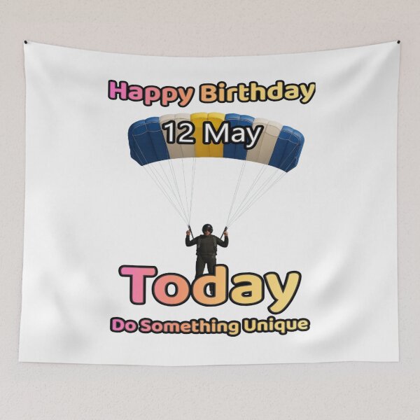 Item preview, Birthday Parachutist 12 May designed and sold by ariksworld.