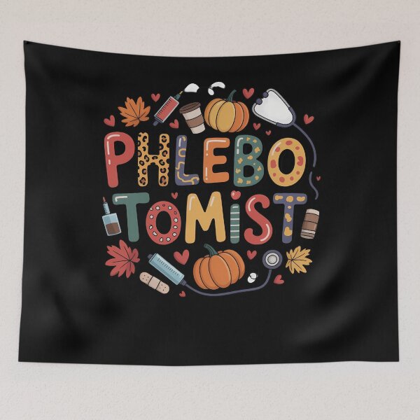 Item preview, Fall Leaves Phlebotomist Thanksgiving Day Phlebotomy Nurse designed and sold by JulienAureo.