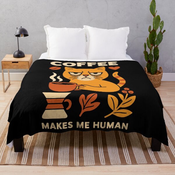 Item preview, Coffee Makes Me Human Cat Coffee Lovers designed and sold by LuminOrb.