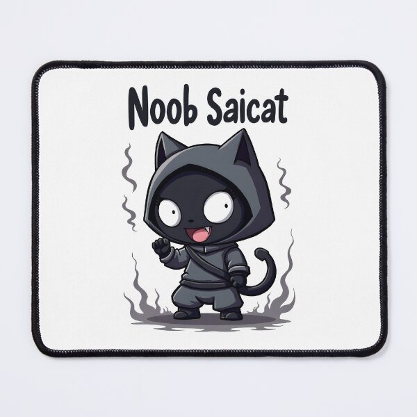 Item preview, Mortal Noob Funny Cat Saibot - Kombat Gaming Merch Art Design designed and sold by SlightlyUnreal.