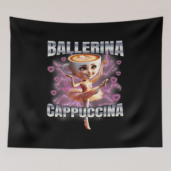 Item preview, Brainrot Ballerina Cappuccino Meme Weirdcore designed and sold by jotaro210.