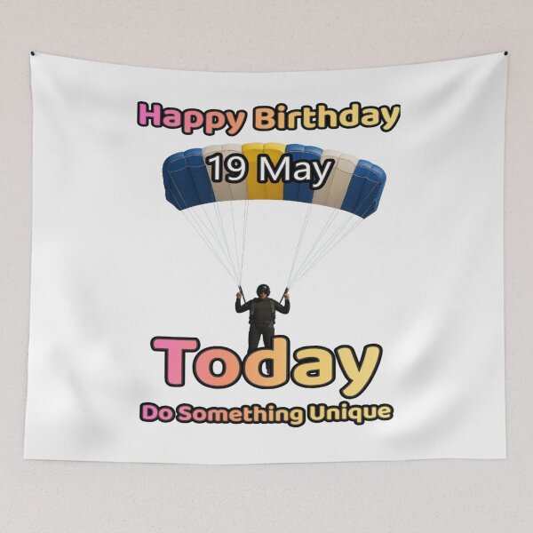 Item preview, Birthday Parachutist 19 May designed and sold by ariksworld.