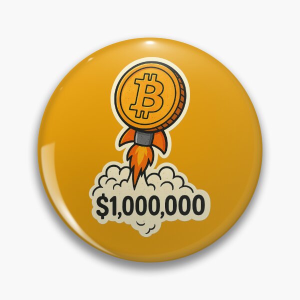 Artikelvorschau, ? Bitcoin zum Mond – 1.000.000 $ Krypto-Aufkleber entworfen und verkauft von CiciShopItalia.