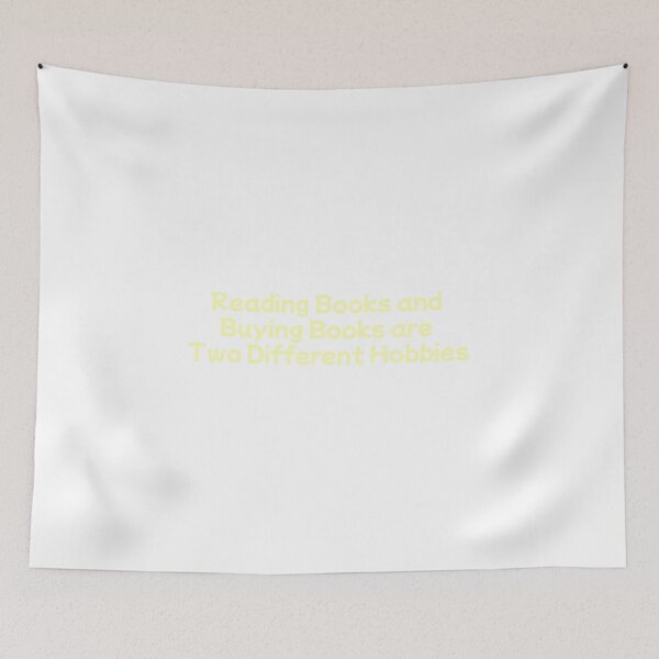Item preview, Reading Books and Buying Books are Two Different Hobbies (pastel light yellow version) designed and sold by Hi-kari.