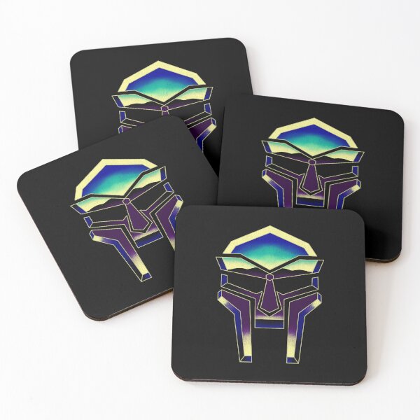 Item preview, MF Doom Geometric Doom Mask Neon Gradient Futuristic designed and sold by diablo1368.