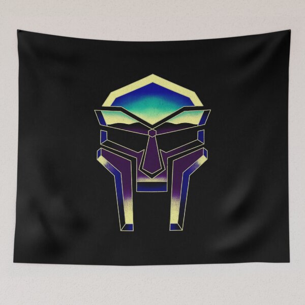 Item preview, MF Doom Geometric Doom Mask Neon Gradient Futuristic designed and sold by diablo1368.