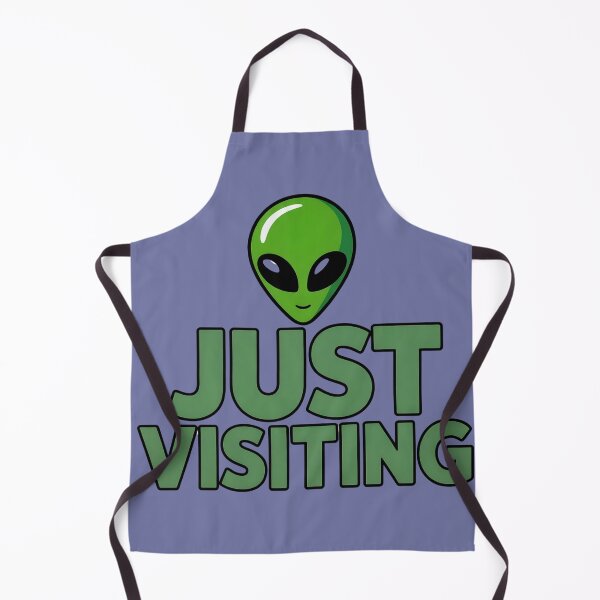 Item preview, Just Visiting – Retro Alien Head Design designed and sold by HolisticFurArt.