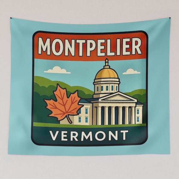 Item preview, Montpelier, Vermont - Golden Dome State House designed and sold by Myra365Art.