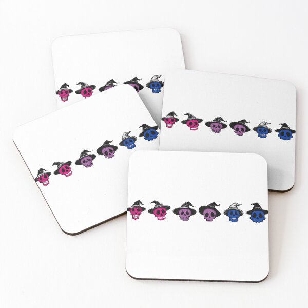 Item preview, Bisexual Doodle Skulls • Bi Halloween Pride  designed and sold by Travelslightly.