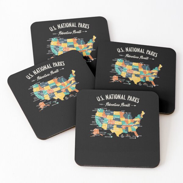 Item preview, U.S National Parks Map - Adventure Awaits  	 designed and sold by qhbqczmrd21.