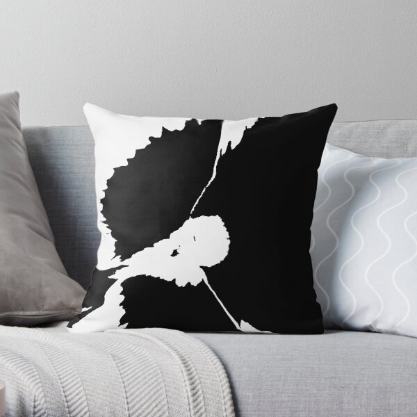 pansy silhouette Throw Pillow