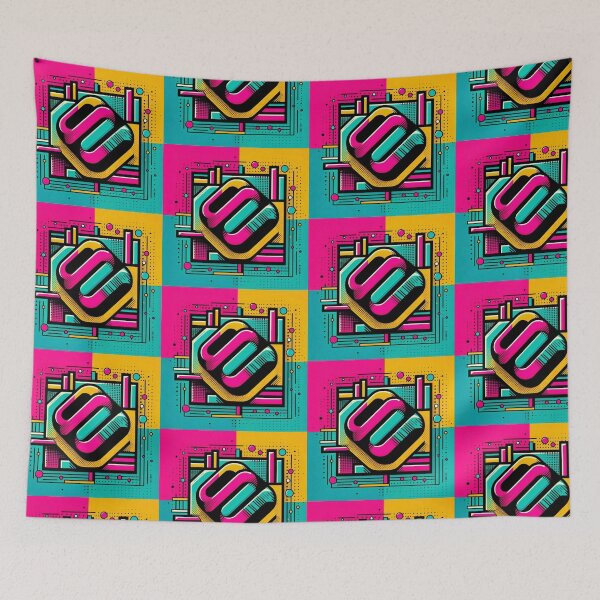 Item preview, Colorful geometric abstract pattern  designed and sold by Dogandesighn.