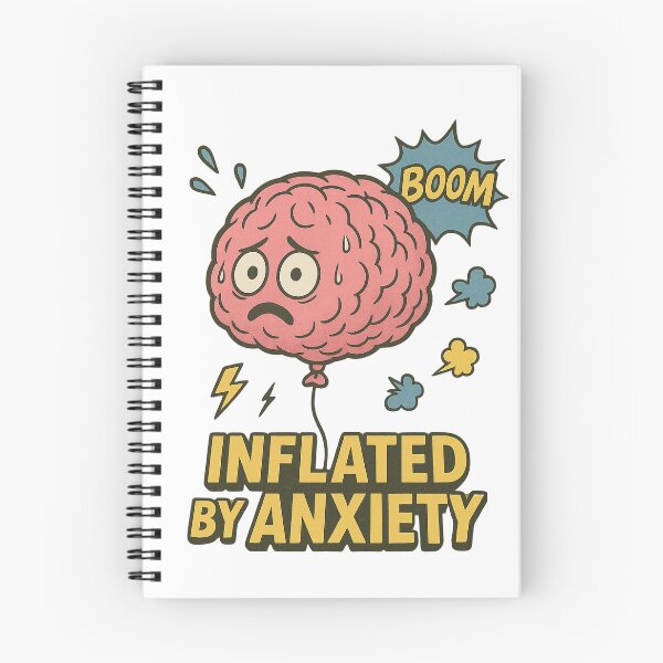 Item preview, Inflated by Anxiety – Cartoon Brain Balloon designed and sold by JudithLatko.