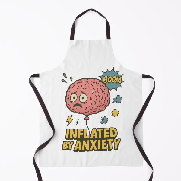Item preview, Inflated by Anxiety – Cartoon Brain Balloon designed and sold by JudithLatko.