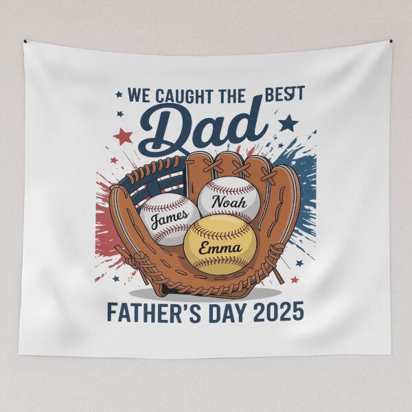 Artikelvorschau, We Caught The Best Dad Baseball Softball entworfen und verkauft von Idarmotar.