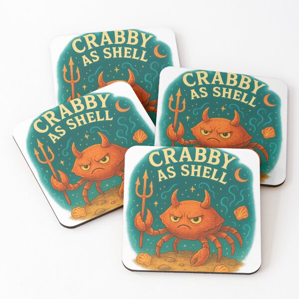 Item preview, Crab Illustration – “Crabby as Shell” Funny Pun Design designed and sold by Animal Puns.